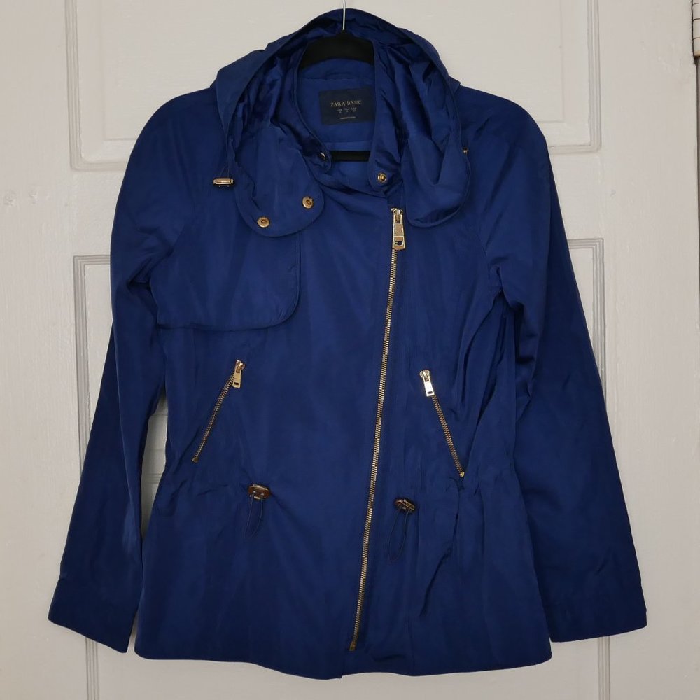 Royal Blue Zara Raincoat